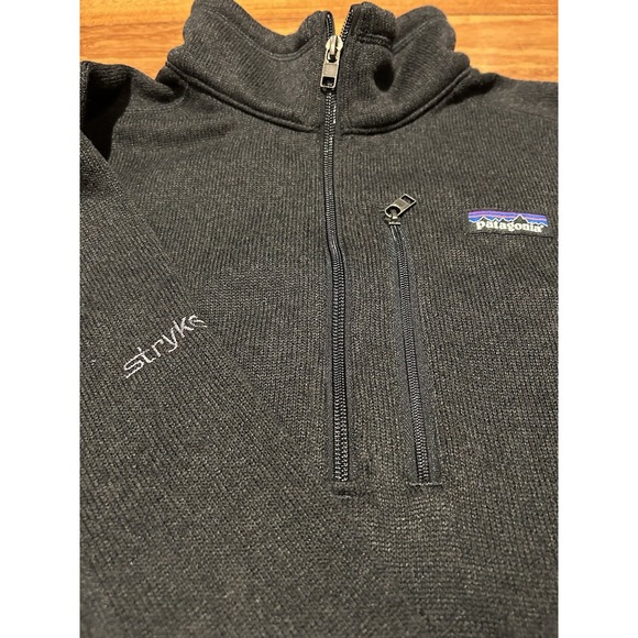 Patagonia Better Sweater Mens L Black 1/4 Zip Fleece Sweatshirt Company Branded - Picture 6 of 9